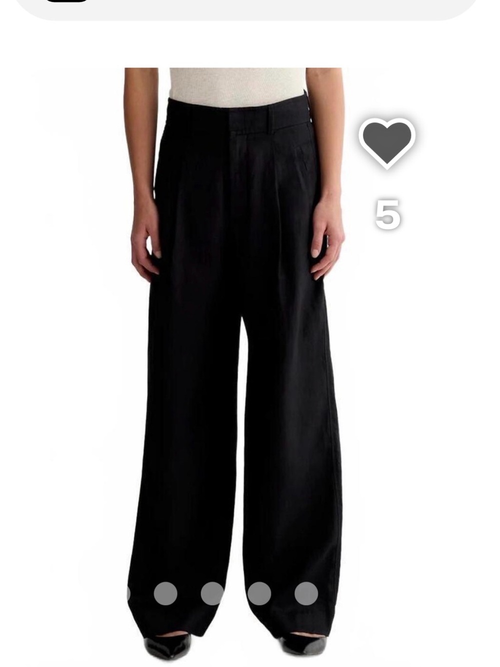 Everlane Linen Black Wide-Leg Women's Pants